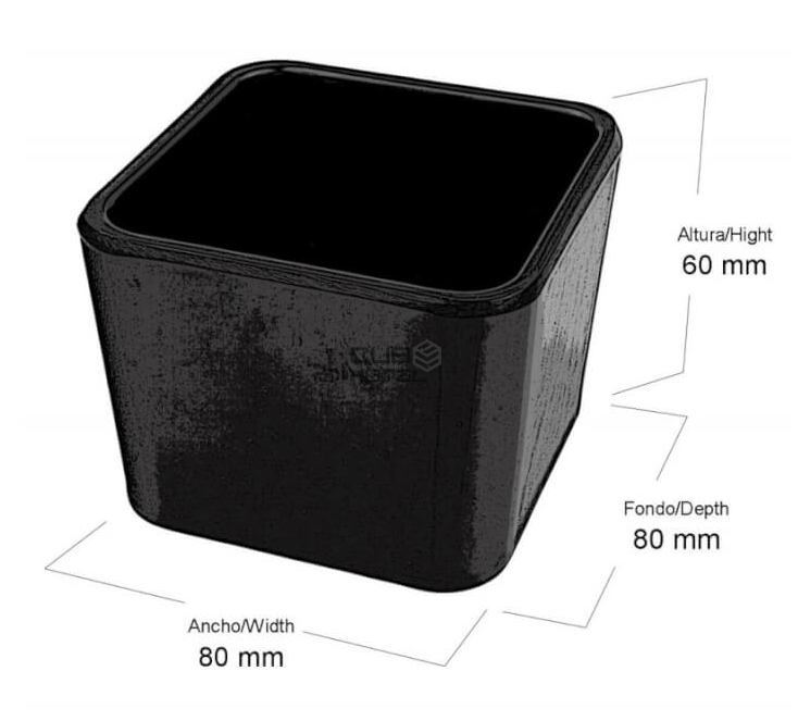 Cubo porta Saquetas Preto
